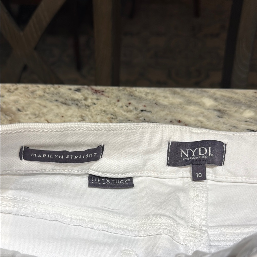 NYDJ Marilyn White Straight Leg Jeans - Picture 2 of 8